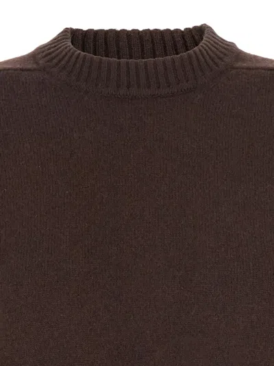 Loulou De Saison Baltra Ribbed-neck Sweater In Brown