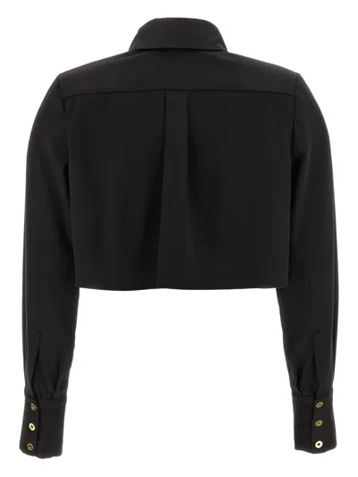 Elisabetta Franchi Short Shirt With Long Sleeves And Collar