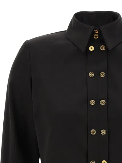Elisabetta Franchi Short Shirt With Long Sleeves And Collar