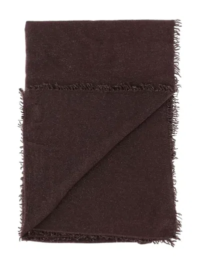 Faliero Sarti Alux Cashmere Blend Scarf In Brown