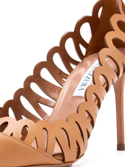 Aquazzura 85mm Peep Scalloped-cut Pumps