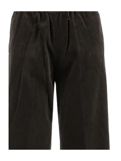 Aspesi Cotton Velvet Pants In Black