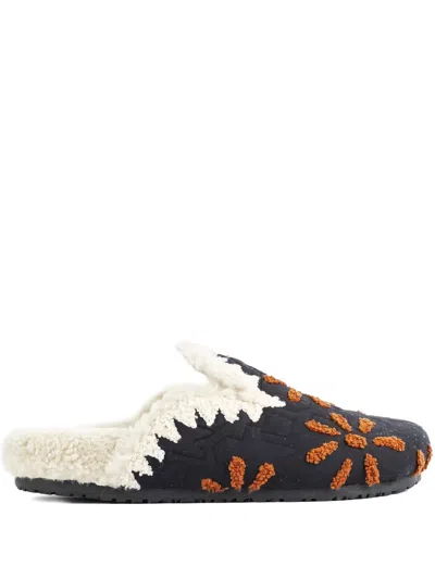 Baziszt Nours Floral-embroidered Slippers