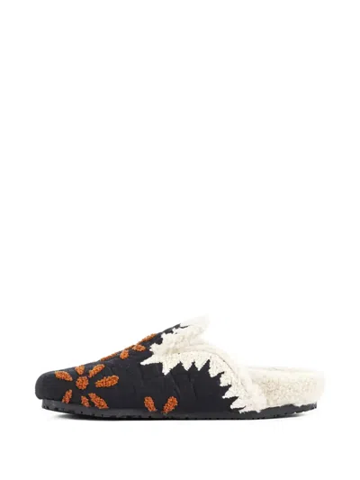 Baziszt Nours Floral-embroidered Slippers