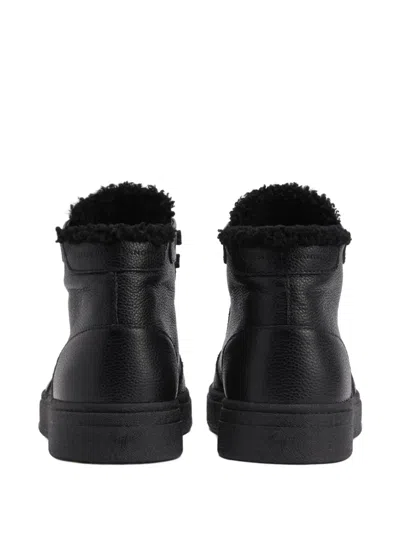 Giuseppe Zanotti Gz94 High-top Shearling Sneakers In Black