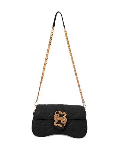 Just Cavalli Quilted Snake-buckle Cross Body Bag