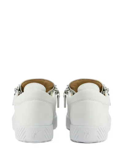 Giuseppe Zanotti Frankie Zip-detail Lace-up Trainers In White