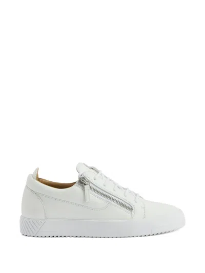 Giuseppe Zanotti Frankie Zip-detail Lace-up Trainers In White