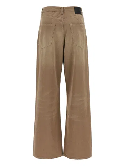 R13 Damon Pleated Jeans In Brown