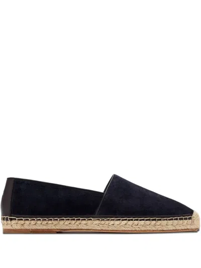 Brunello Cucinelli Suede-leather Espadrille Loafers In Black