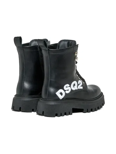 Dsquared2 Stivali Anfibi Con Logo Dsq2 In Black