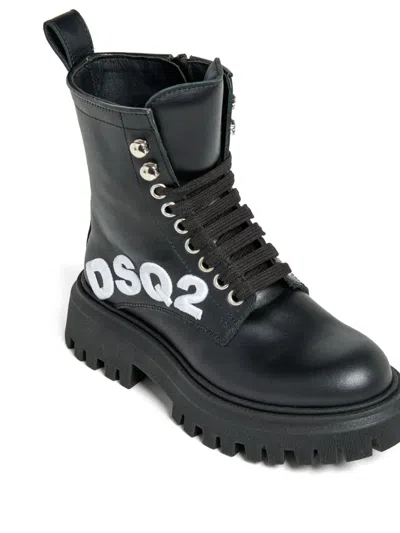 Dsquared2 Stivali Anfibi Con Logo Dsq2 In Black