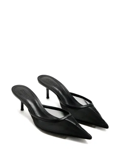 Schutz 60mm Mesh Pointed-toe Mules