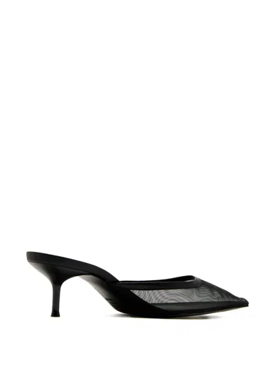 Schutz 60mm Mesh Pointed-toe Mules