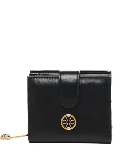 V73 Logo-plaque Wallet In Black