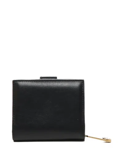 V73 Logo-plaque Wallet In Black