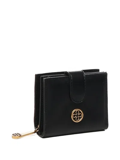 V73 Logo-plaque Wallet In Black
