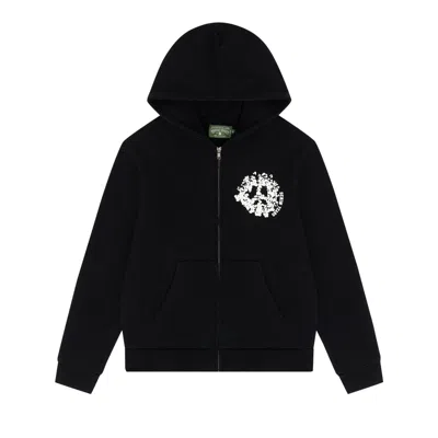Pre-owned Denim Tears University Zip Hoodie 'black/white' | Men's Size L
