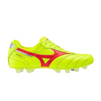 Pre-owned Mizuno Morelia 2 Made In Japan 'safety Yellow Fiery Coral' | Men's Size 9.5