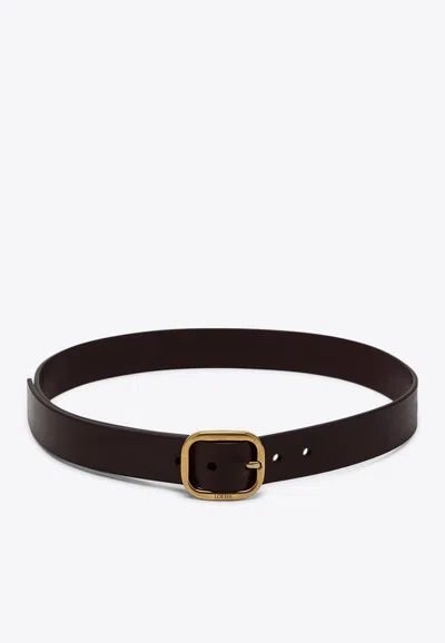 Loewe Rounded Buckle Leather Belt
