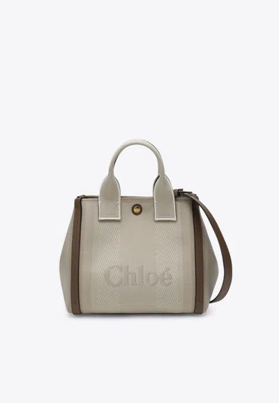 Chloé Small Carry Jacquard Canvas Tote Bag