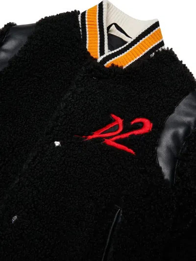 Dsquared2 Bear-embroidered Jacket In Black