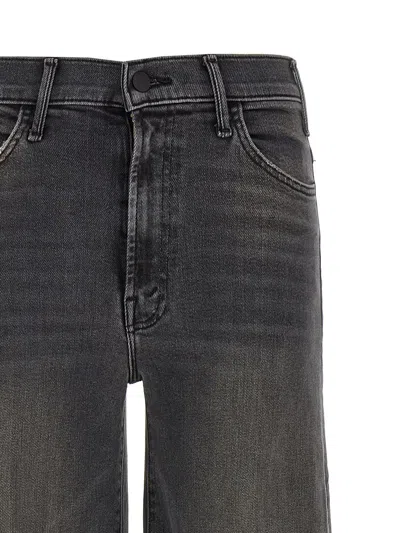 Mother The Patch Pocket Twister Sneak Up In Smoke Straight Jean In Black