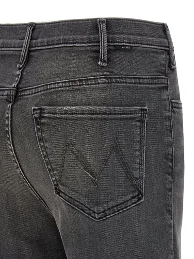 Mother The Patch Pocket Twister Sneak Up In Smoke Straight Jean In Black