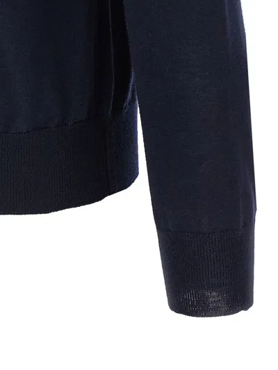 Valentino Virgin Wool Turtleneck Sweater In Blue