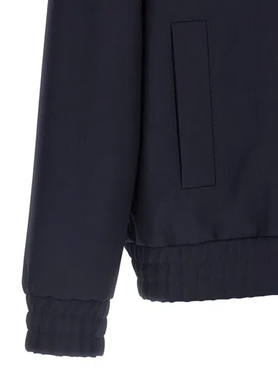 Valentino Wool And Cotton Jacket With Chevron Pattern