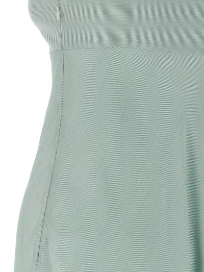 Giovanni Bedin Green Striped Dress In Green