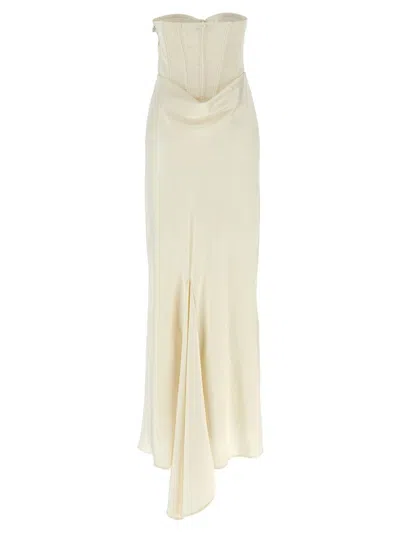 Rotate Birger Christensen Corset Dress In Neutral