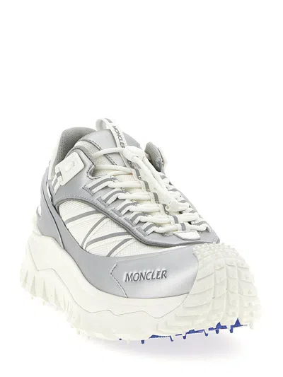 Moncler Two-tone Fabric And Leather Trailgrip Sneakers