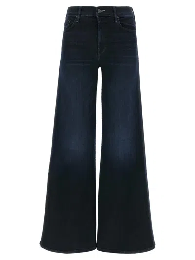 Mother Wide-leg Stretch Cotton Blend Jeans In Blue