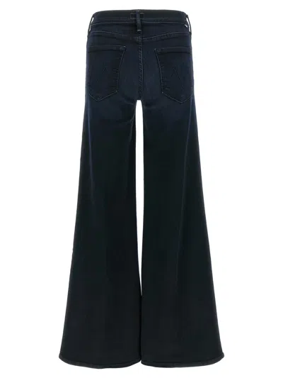 Mother Wide-leg Stretch Cotton Blend Jeans In Blue
