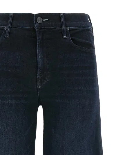 Mother Wide-leg Stretch Cotton Blend Jeans In Blue