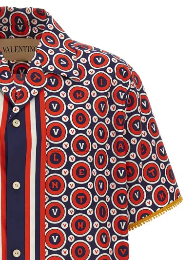 Valentino Bulles Royales Cotton Shirt In Brown