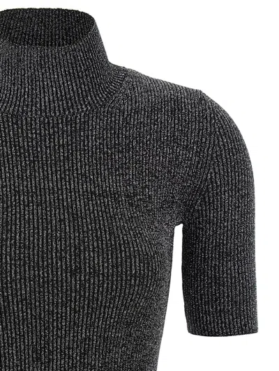 Missoni Silver Roll-neck Sweater In Black