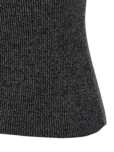 Missoni Silver Roll-neck Sweater In Black