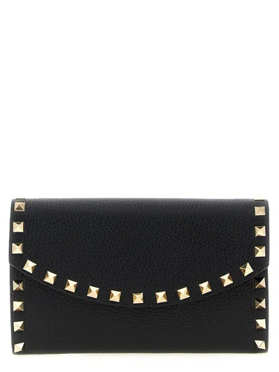 Valentino Garavani  Garavani 'rockstud' Wallet On Chain In Black