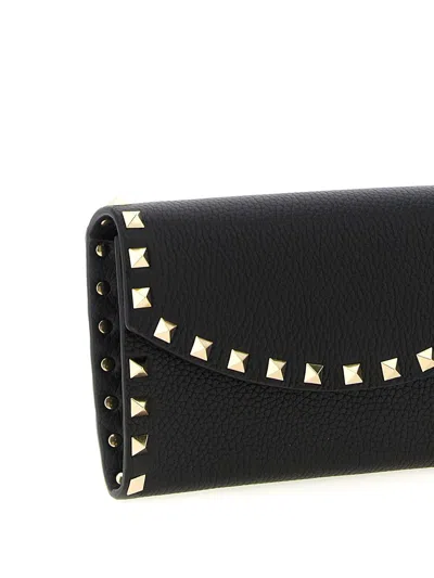 Valentino Garavani  Garavani 'rockstud' Wallet On Chain In Black