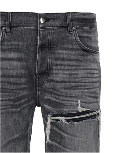 Amiri Stretch Denim Jeans Distressed Detailing In Black