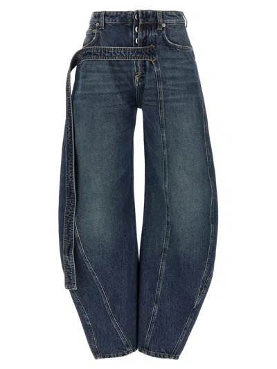 Jean Paul Gaultier 'the Blue Denim Strap' Jeans