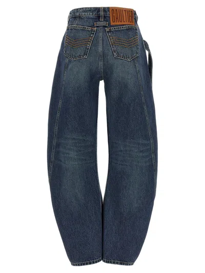Jean Paul Gaultier 'the Blue Denim Strap' Jeans