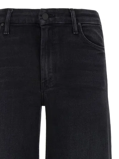 Mother The Roller Sneak Jeans In Black