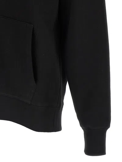 Valentino Garavani Brushed Cotton Hoodie With Vg Patch In Black
