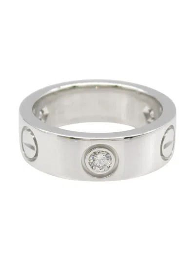 Pre-owned Cartier 2010s 18k White Gold Siamond Ring