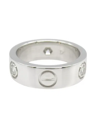 Pre-owned Cartier 2010s 18k White Gold Siamond Ring