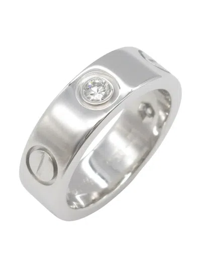 Pre-owned Cartier 2010s 18k White Gold Siamond Ring