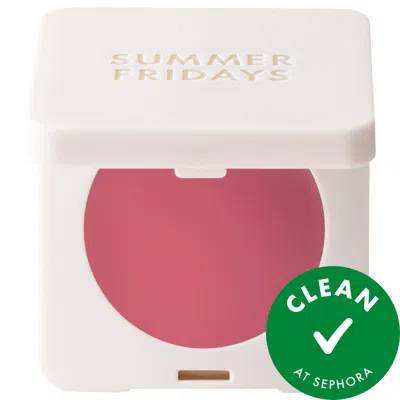 Summer Fridays Blush Butter Balm Hydrating Cream Blush With Peptides Sweet Rosé - Cool Baby Pink 0.14oz/3.5g